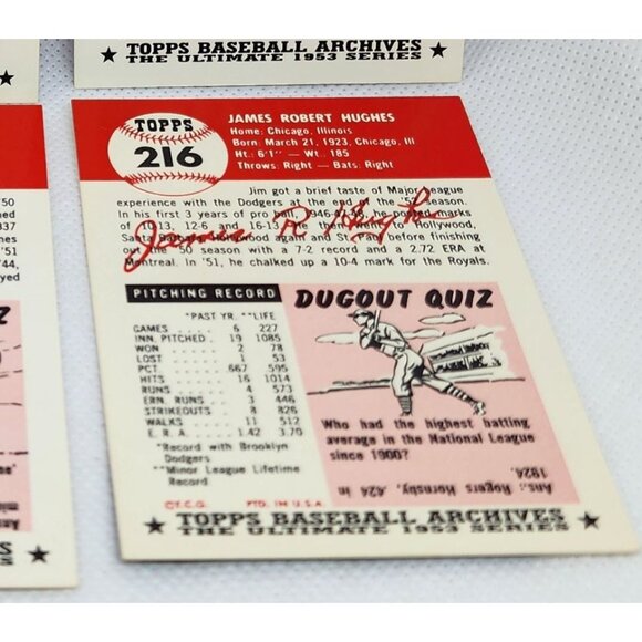 Brooklyn Dodgers 1953 Topps Vintage Reprint Baseball Cards 4 Card Bundle - Picture 7 of 10